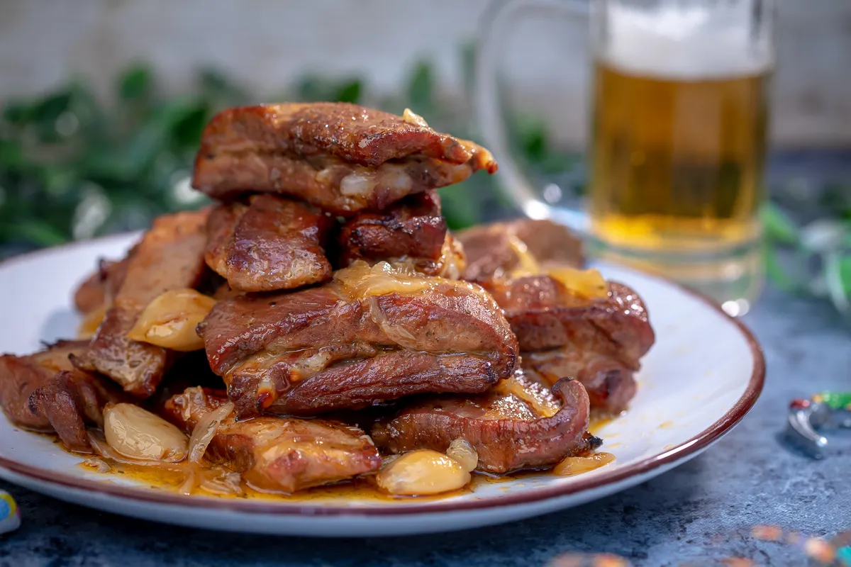 Mézes-sörös sült oldalas recept