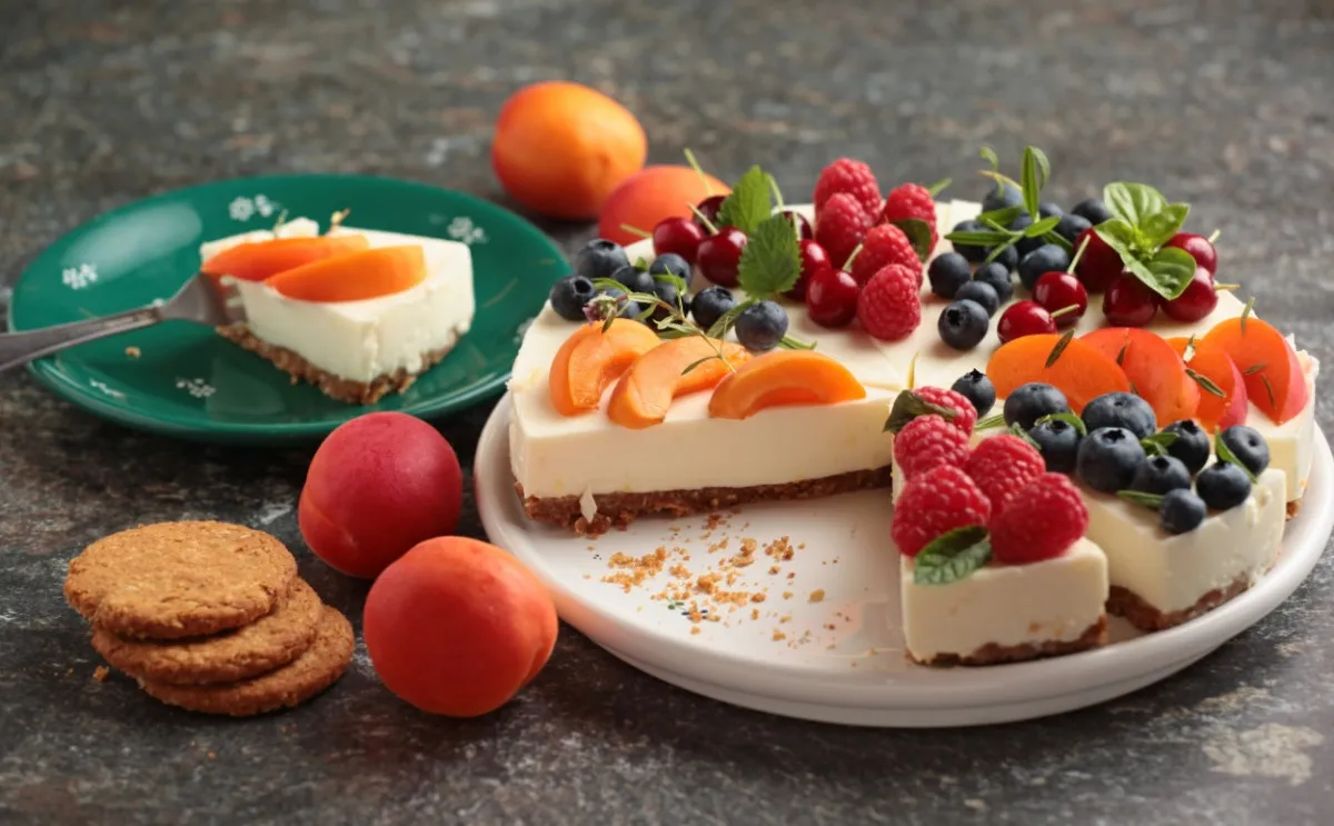 Gyümölcsös túrótorta sütés nélkül recept