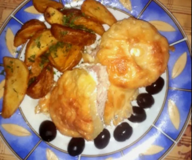 Ananászos csirkemell sajttal recept