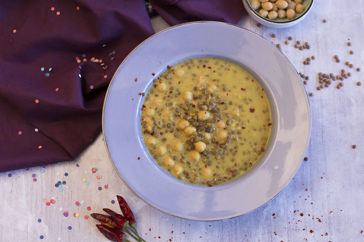 Lencsefőzelék csicseriborsóval recept