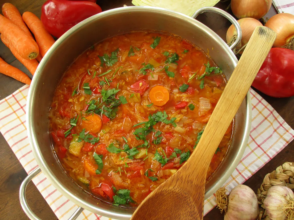 Káposztaleves recept diétához recept