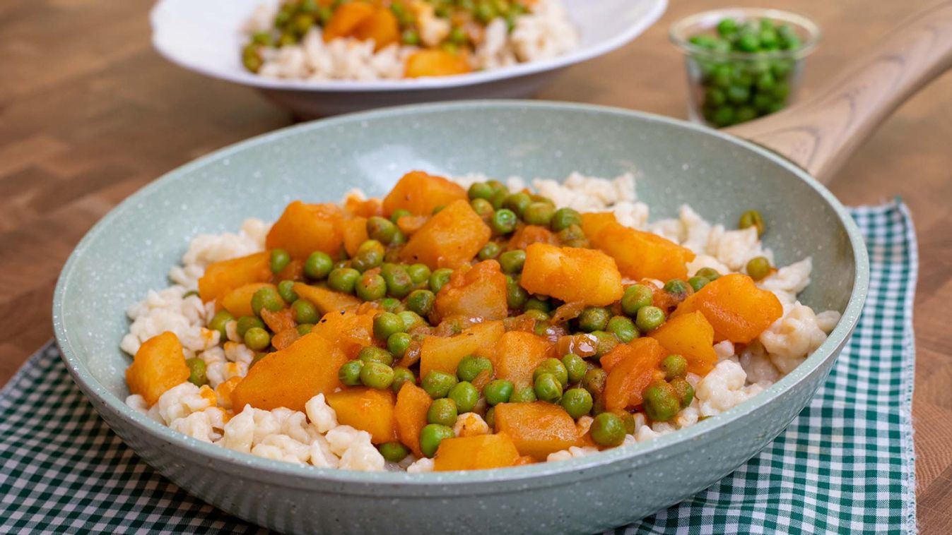 Borsós-krumplis nokedli recept