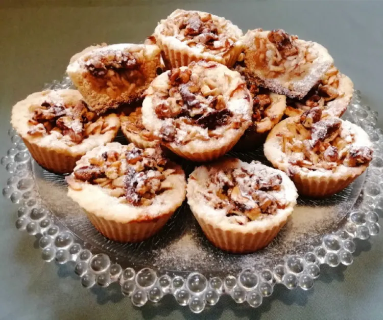 Almás-diós kosárka recept