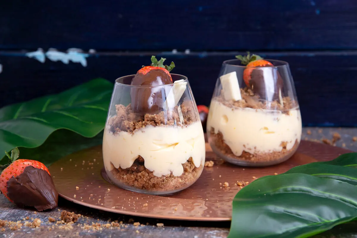 Pezsgős-epres pohárkrém recept