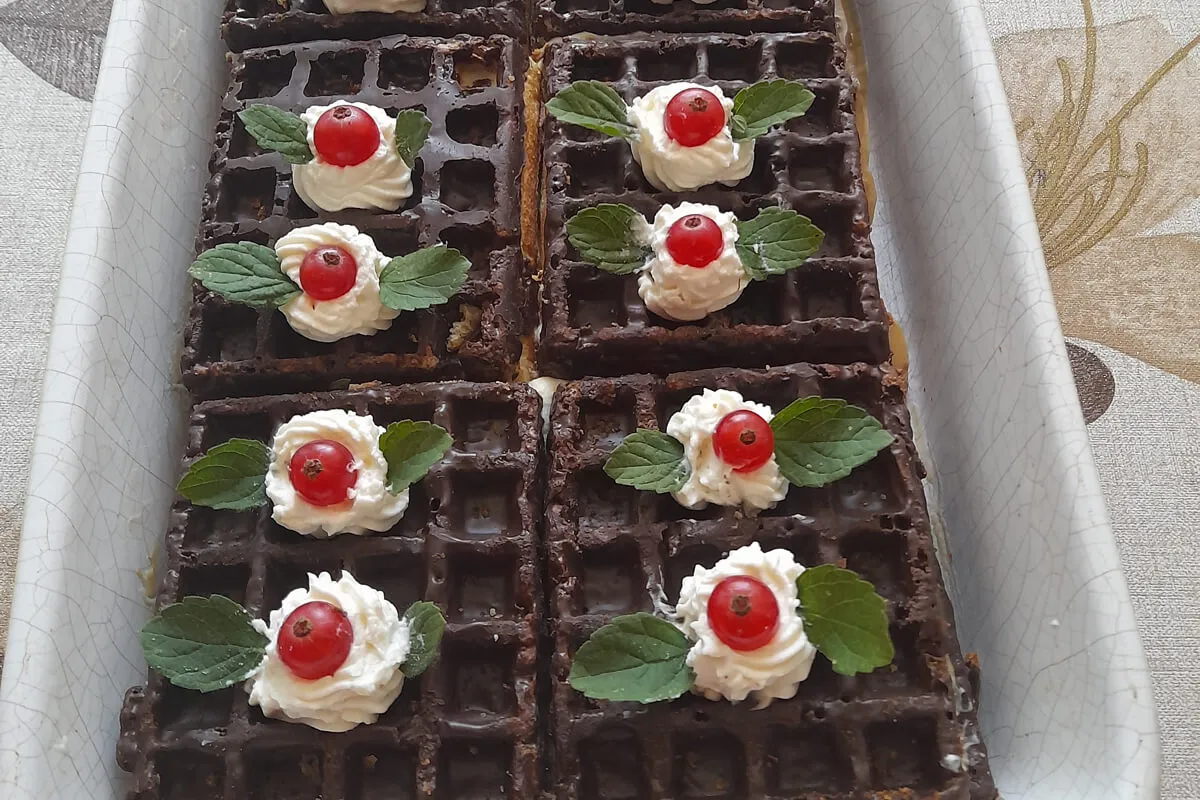Karamellás  gofri recept