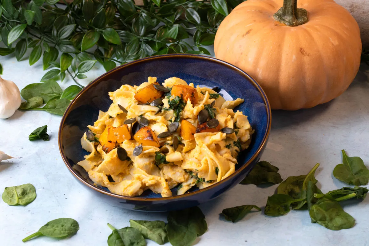 Sütőtökszószos tészta recept