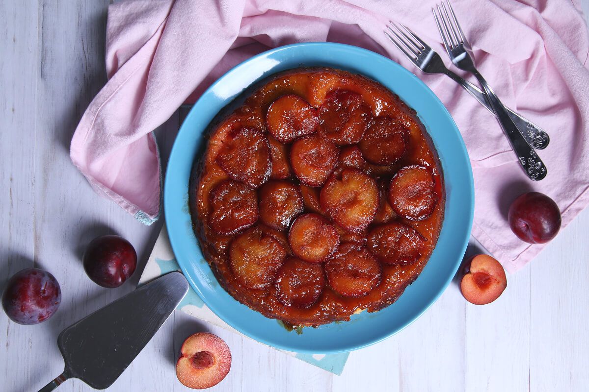 Fordított szilvatorta (szilvás tarte) recept