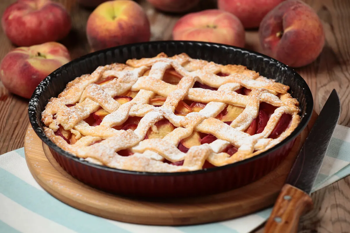 Őszibarackos pite&nbsp; recept