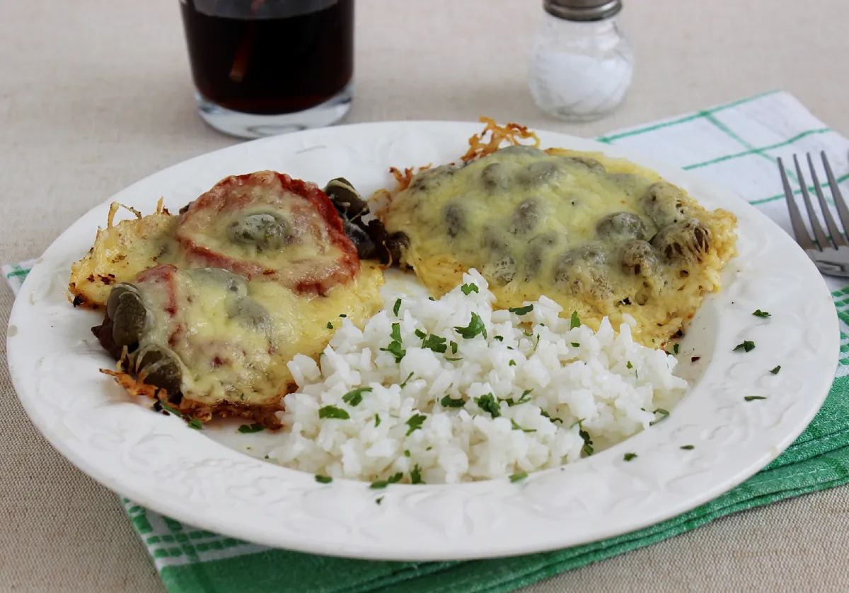 Sertéstarja paradicsommal és olajbogyóval recept