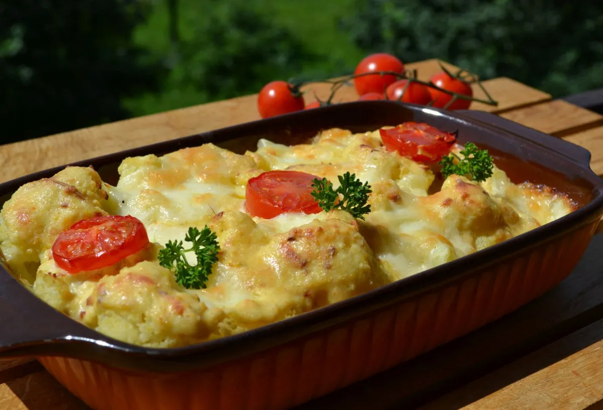Mozzarellás rakott karfiol recept