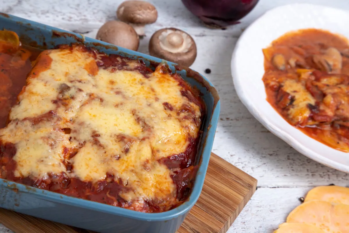 Hamis lasagne édesburgonyából recept