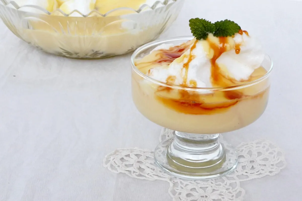 Madártej karamellöntettel recept