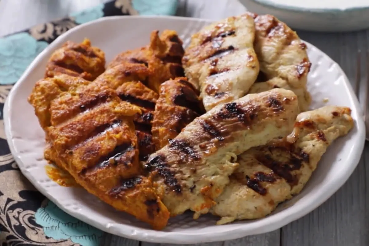 Grillezett csirkemell kétféle páccal recept