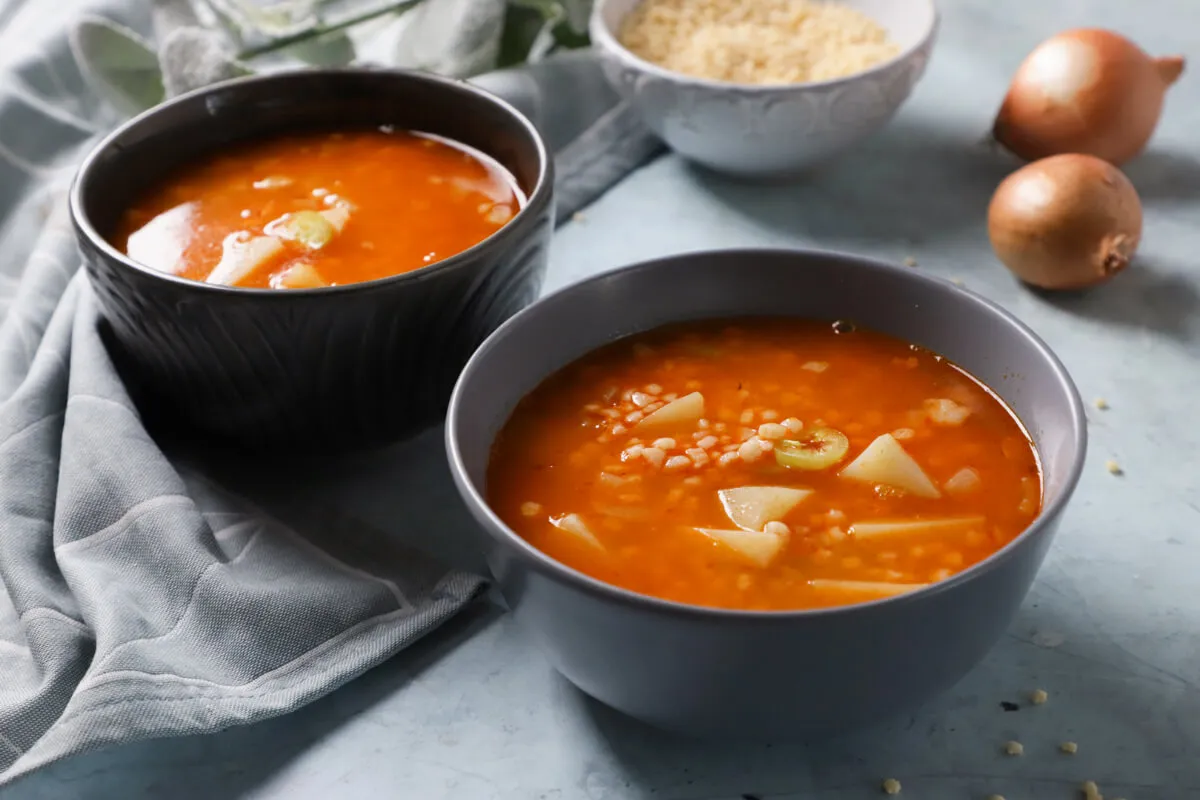 Tarhonyaleves füstölt szalonnával recept