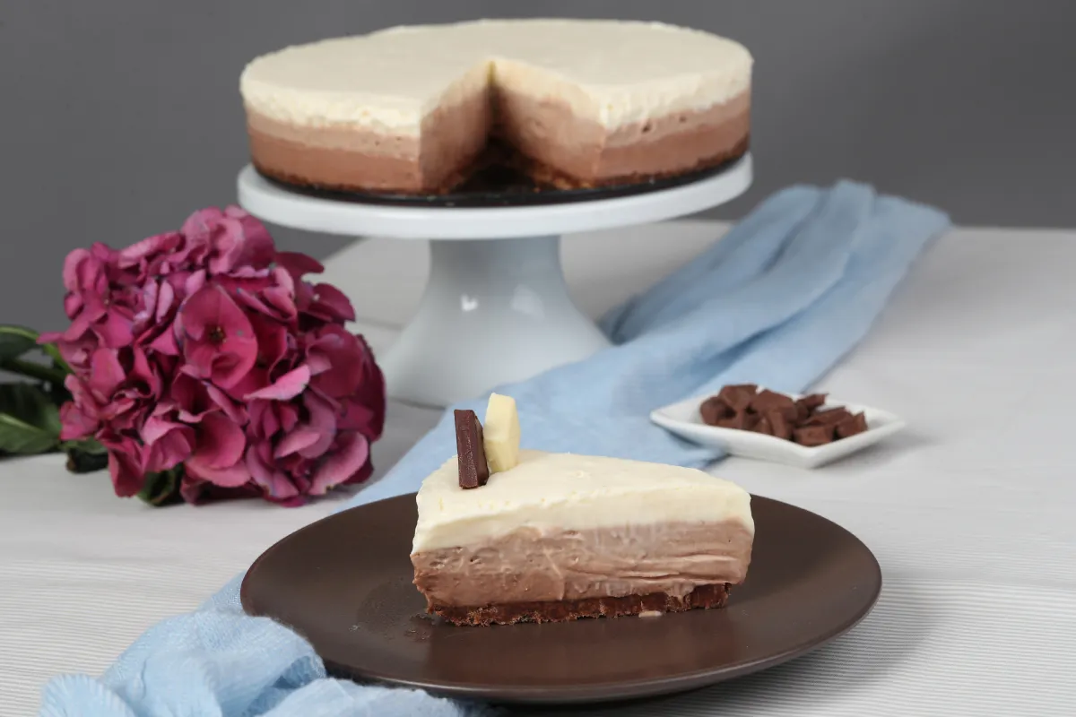 Triplacsokis torta sütés nélkül recept
