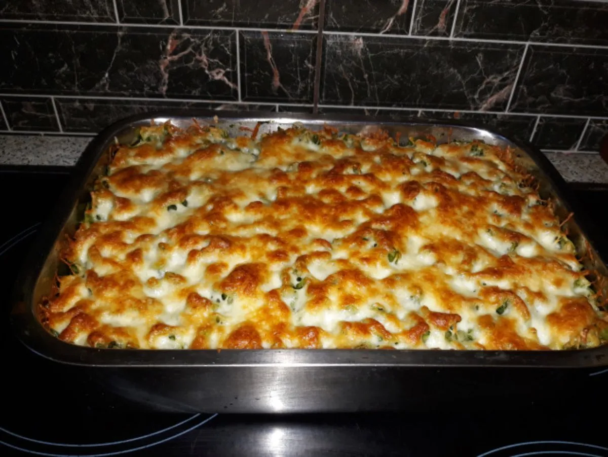 Spenótos-húsos rakott tészta recept