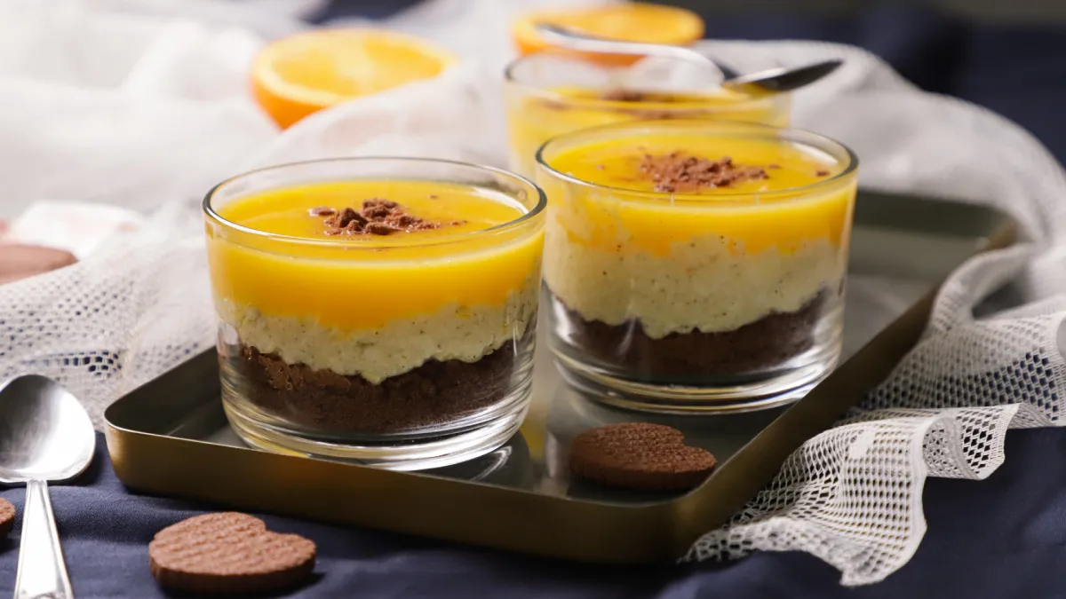 Narancsos réteges pohárkrém recept