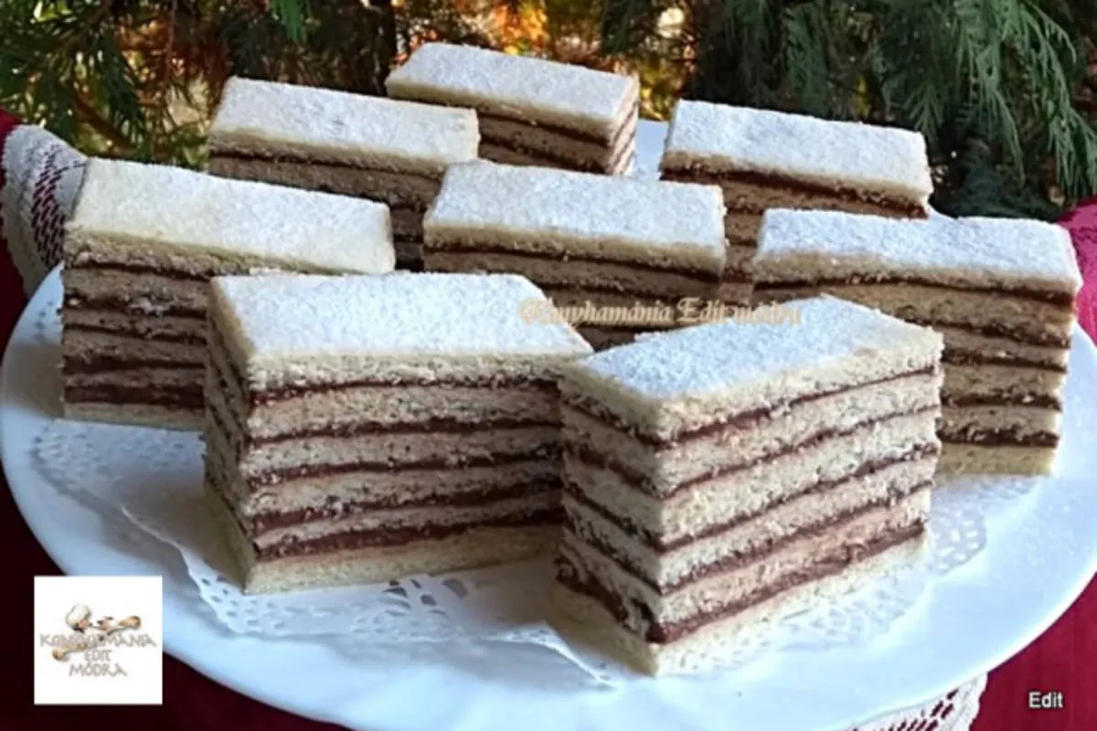 Hatlapos sütemény kakaós krémmel recept