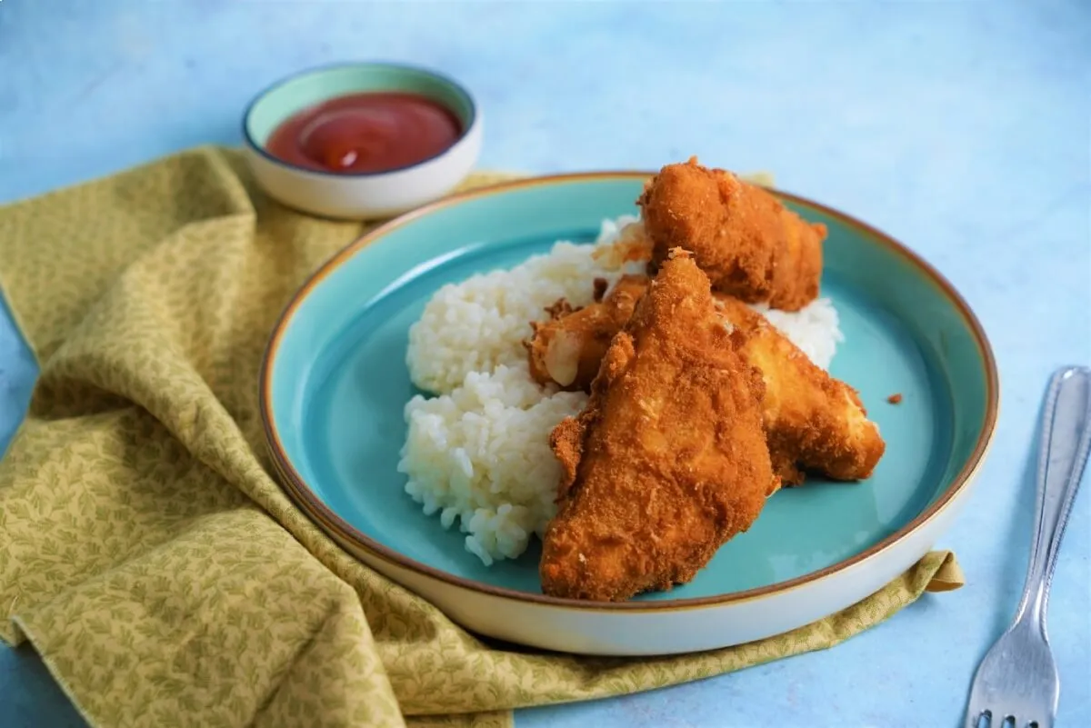 Rántott sajt párolt rizzsel recept