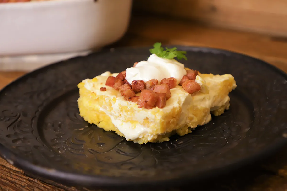 Juhtúrós puliszka tejföllel recept