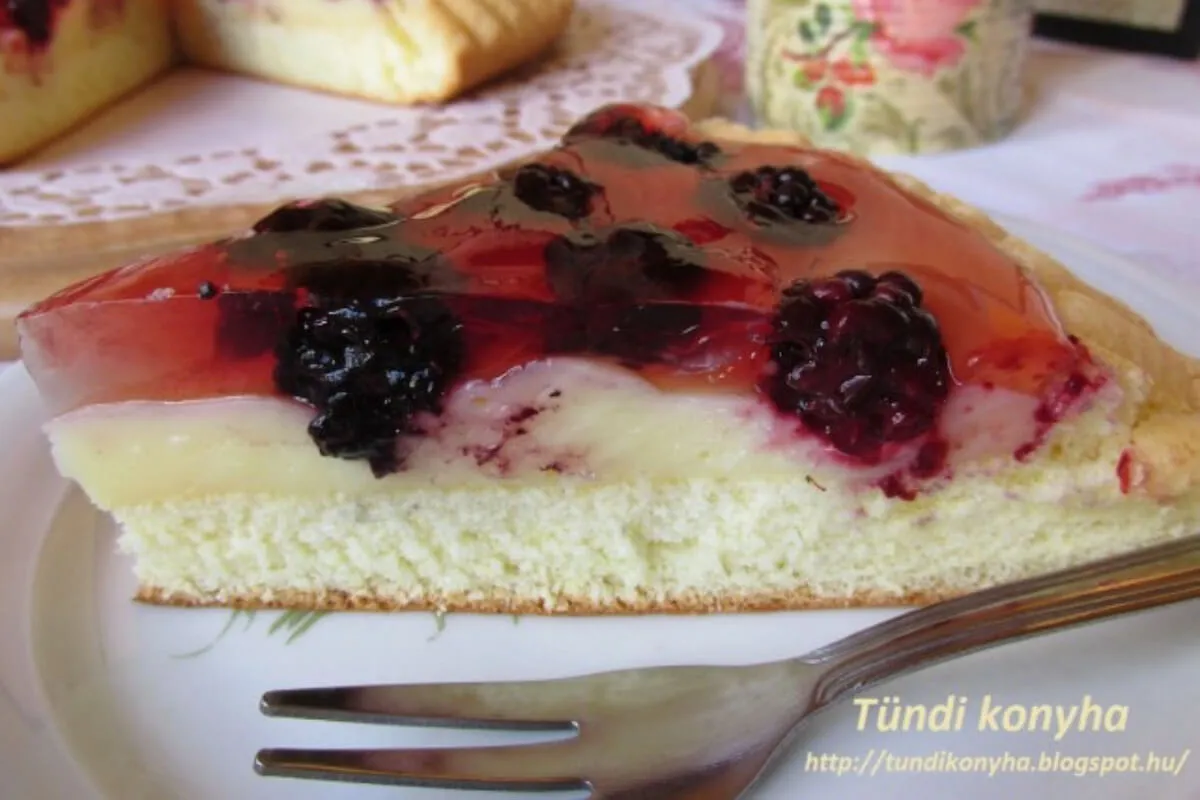 Pudingos gyümölcstorta recept