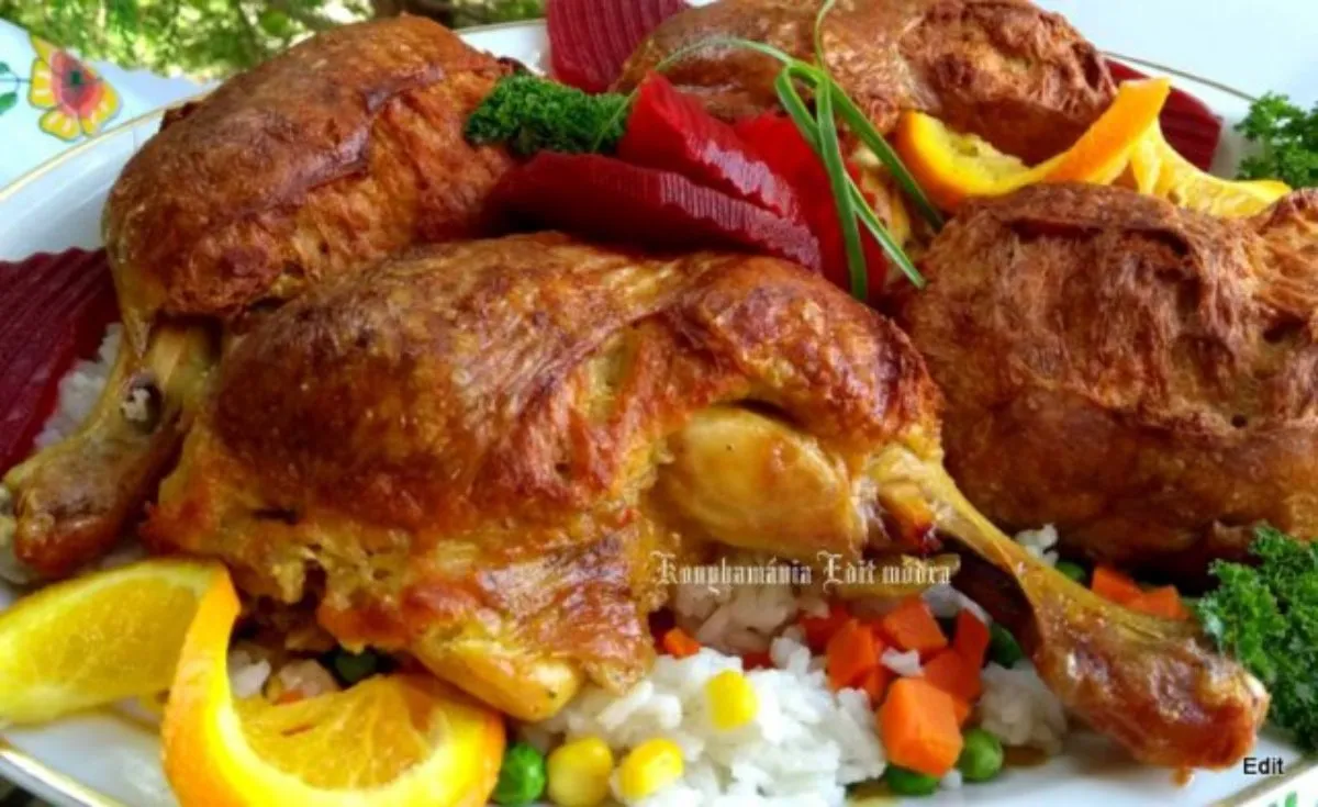 Töltött csirkecomb sütőzacskóban sütve recept