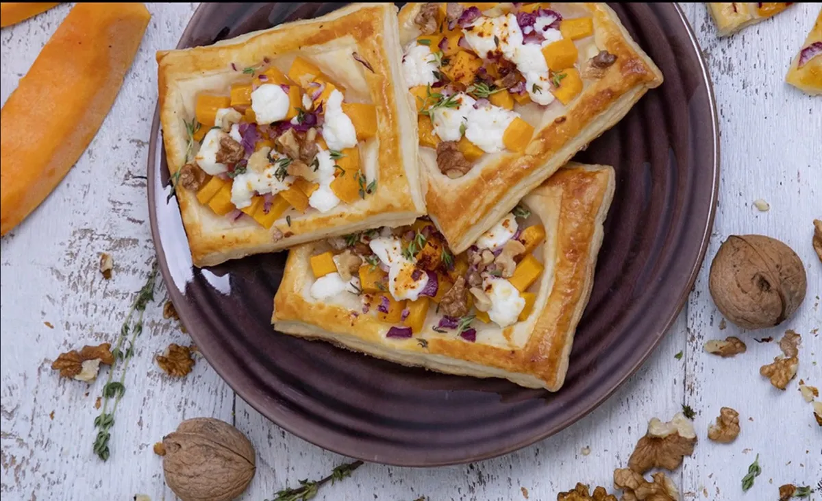 Sütőtökös-kecskesajtos lepény villámgyorsan recept