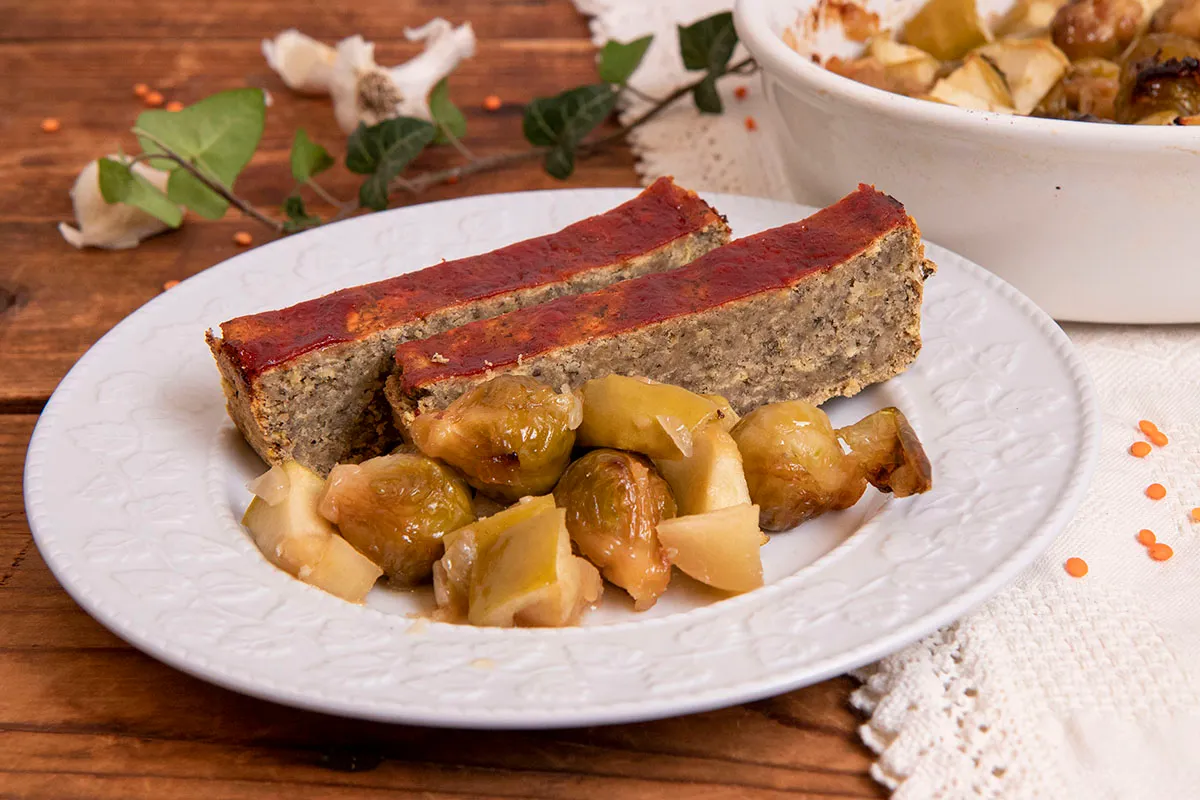 Lencsefasírt almás pirított kelbimbóval recept