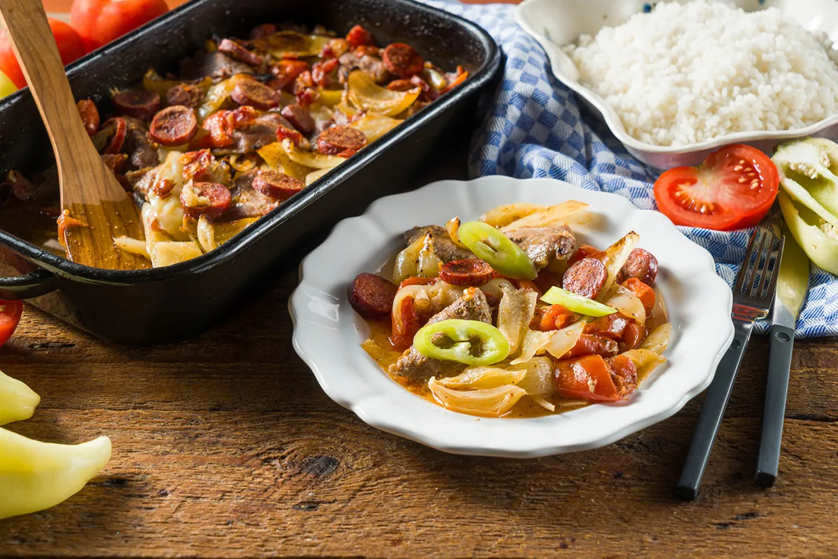 Tepsis sertésszűz magyarosan recept