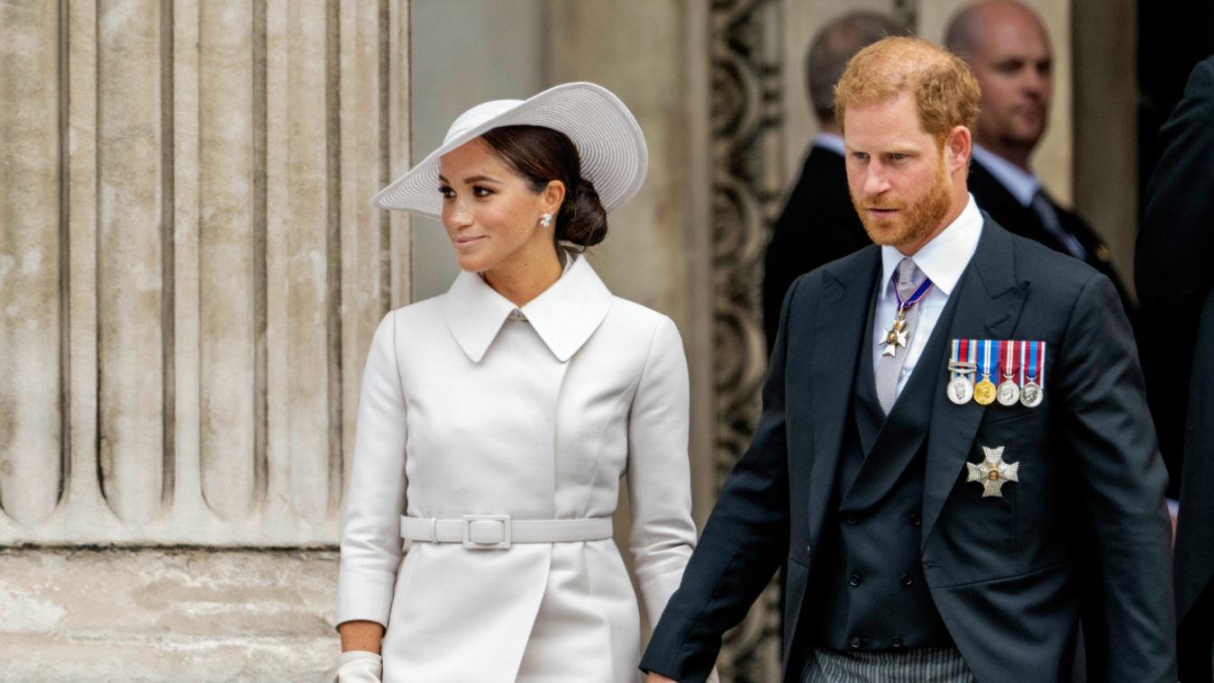 Harry herceg és felesége, Meghan Markle II. Erzsébet királynő platinajubileumi ünnepségén/ Fotó: Northfoto