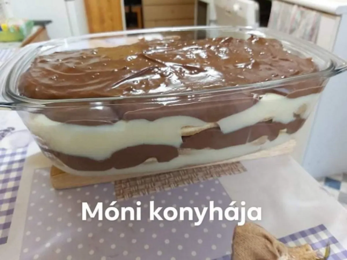 Krémes babapiskótás finomság (ahogy Móni készíti) recept