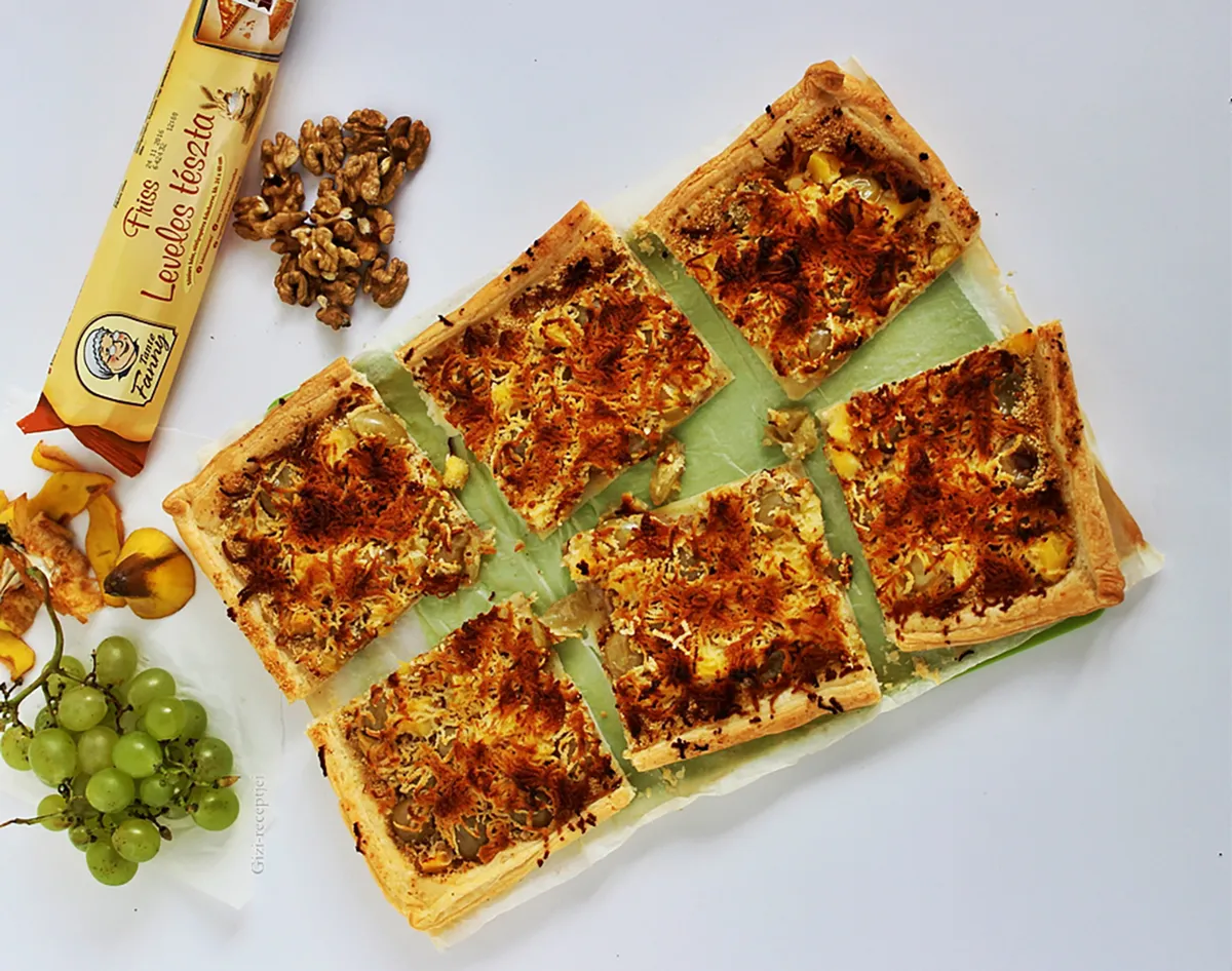 Szőlős-birsalmás pite recept