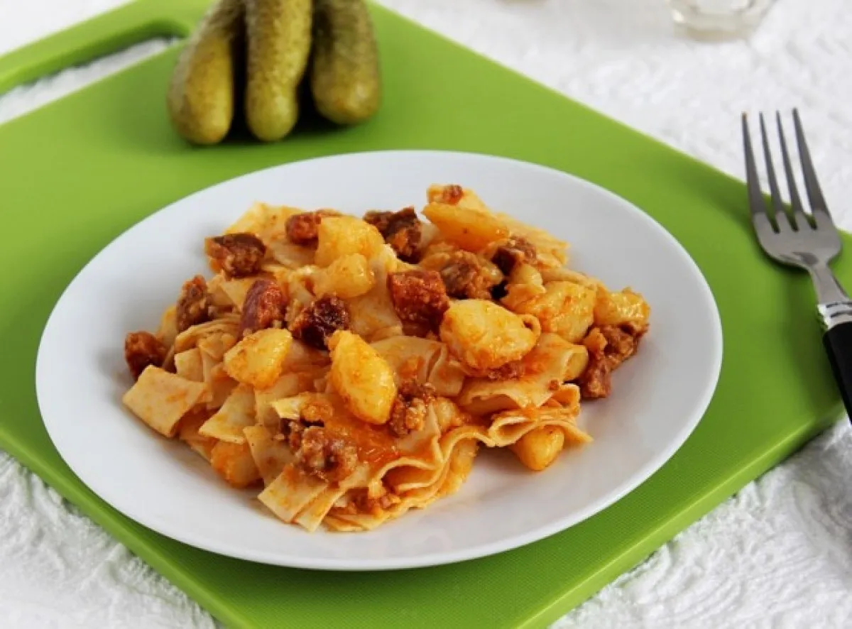 Krumplis tészta gazdagon recept