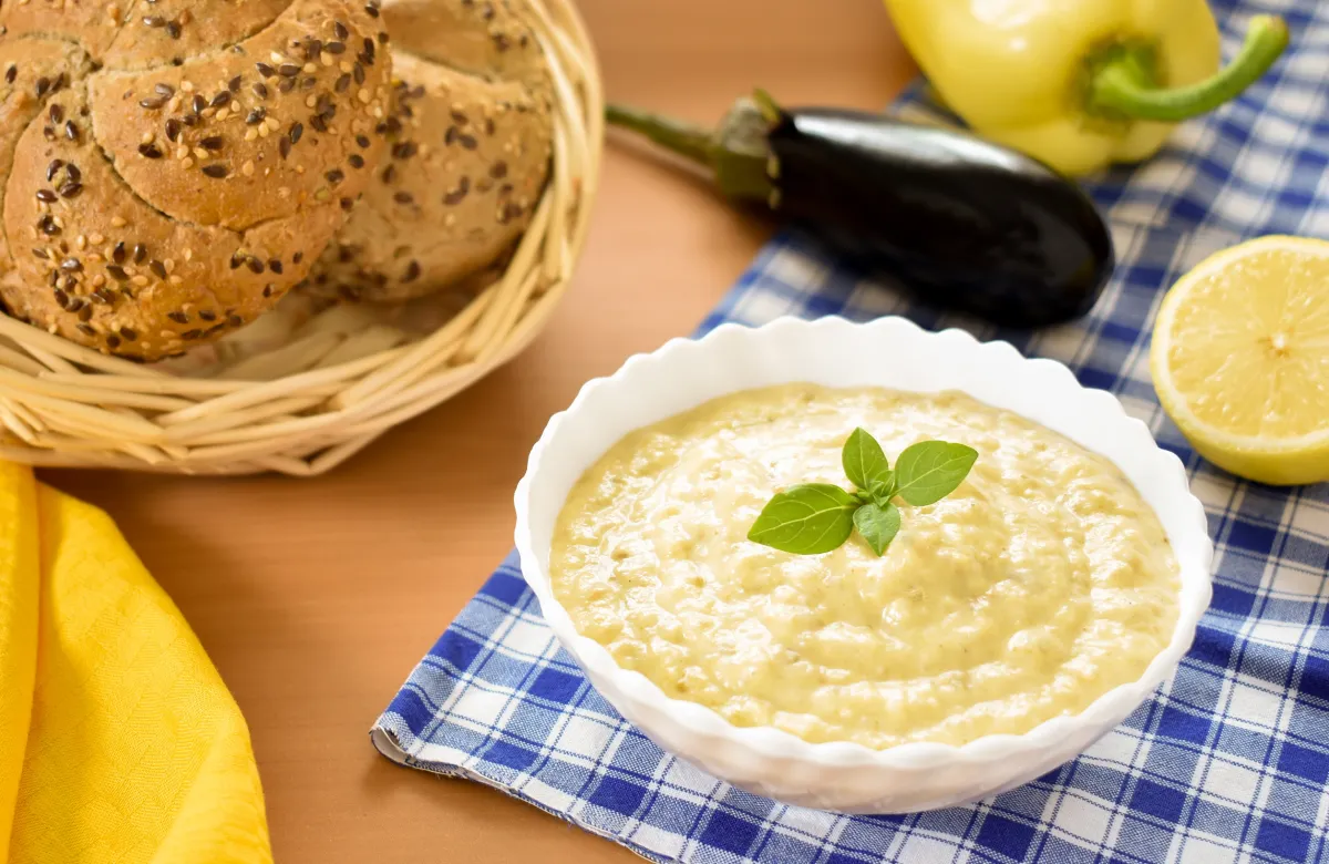 Joghurtos-citromos padlizsánkrém recept