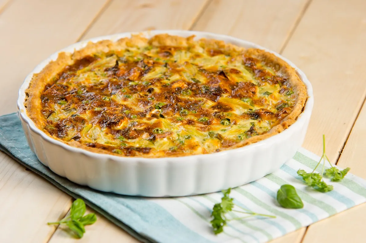 Sajtos-zöldséges quiche recept