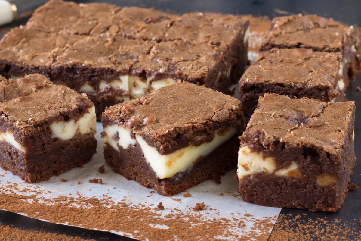 Sajttortás brownie recept