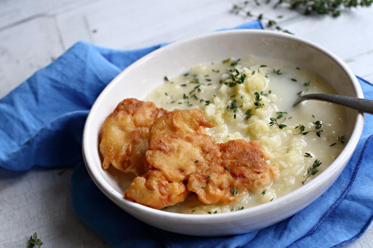 Pulykamell sörbundában tökfőzelékkel recept