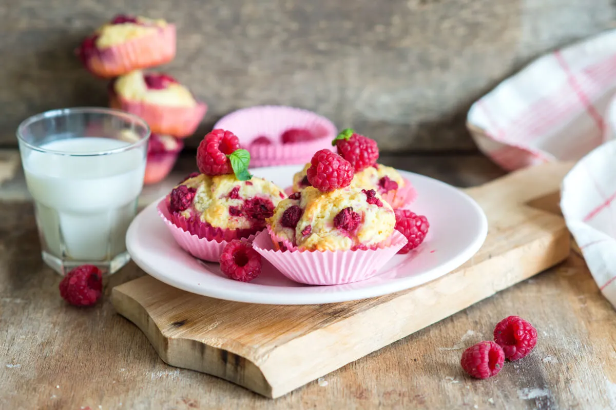 Gyors málnás muffin recept