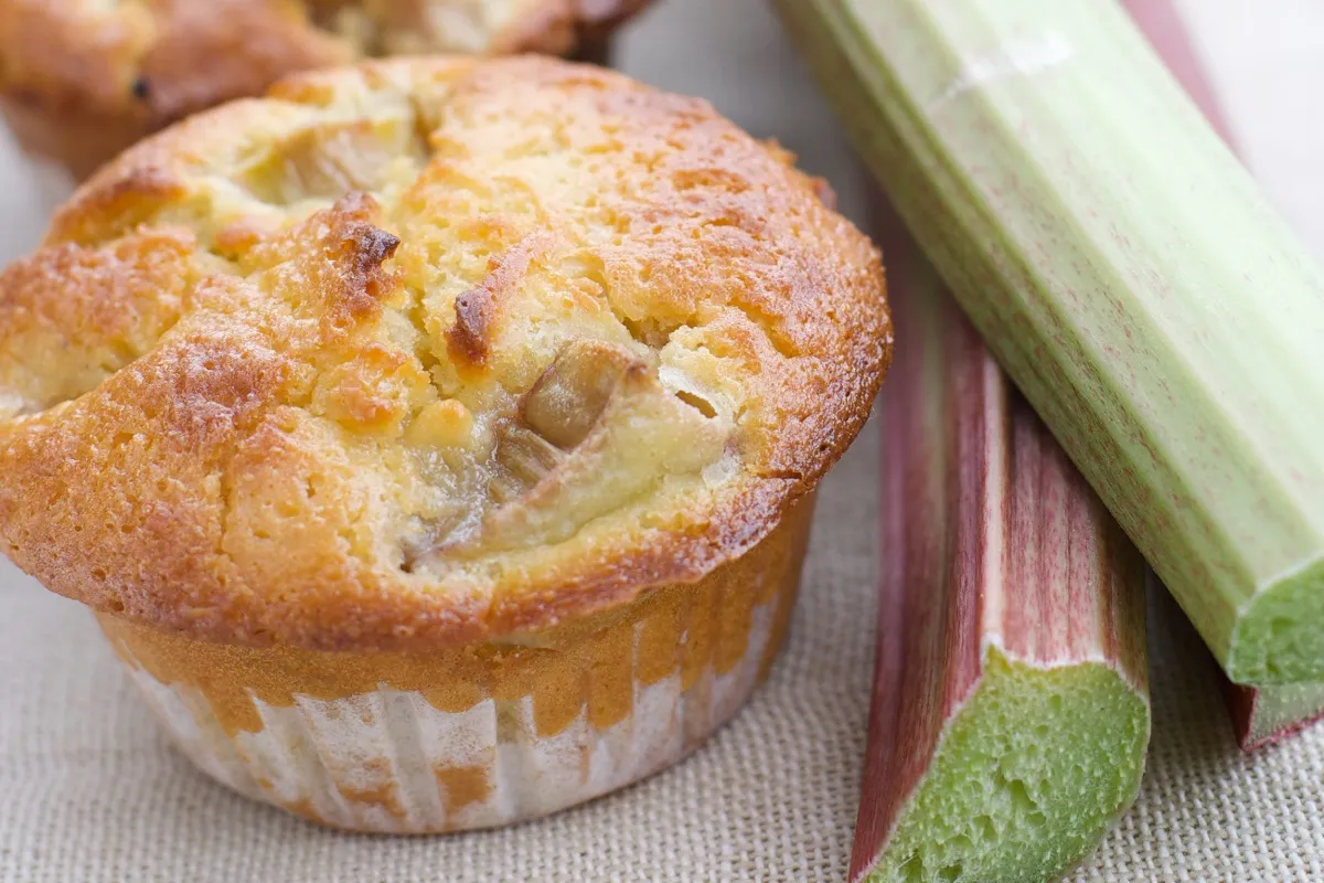 Egyszerű rebarbarás muffin recept