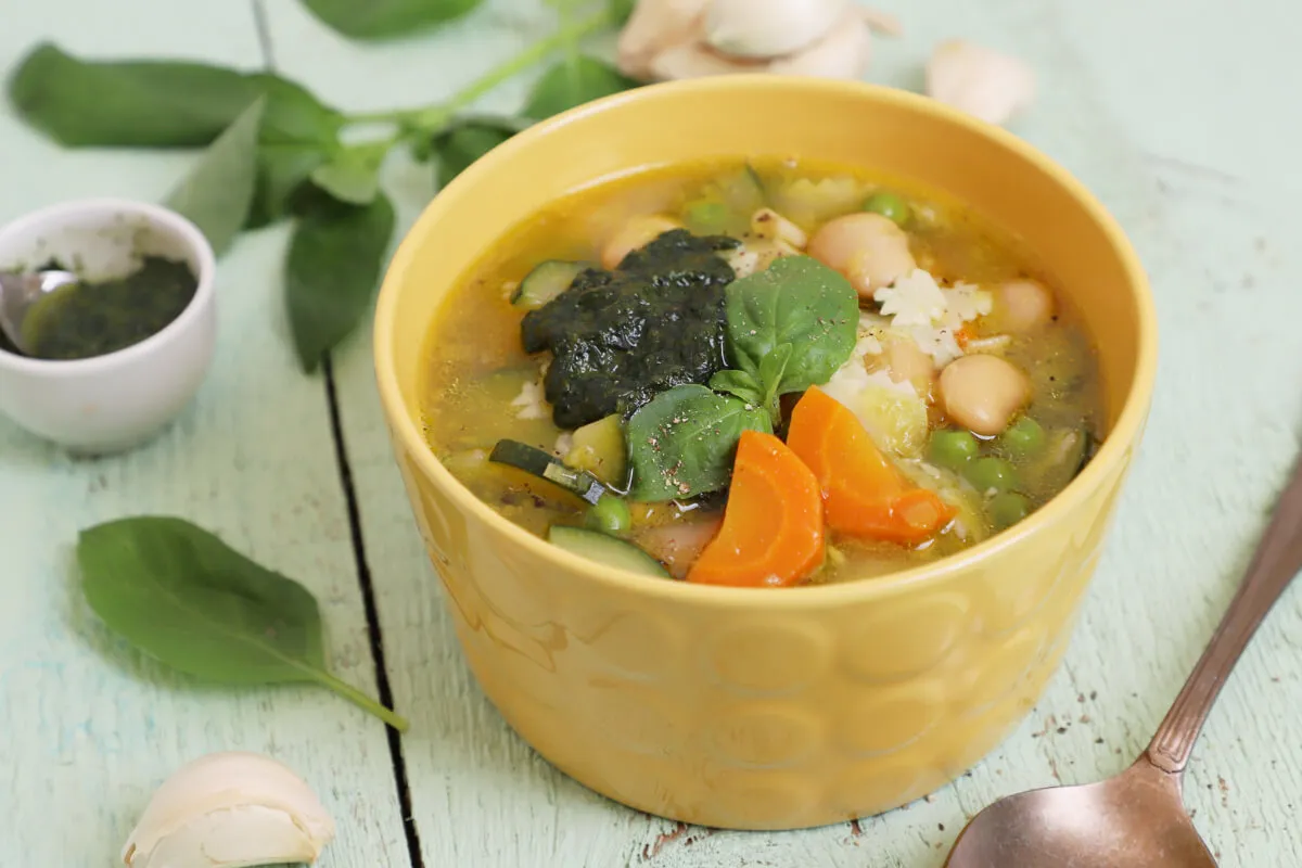Zöldségleves pistou-val recept