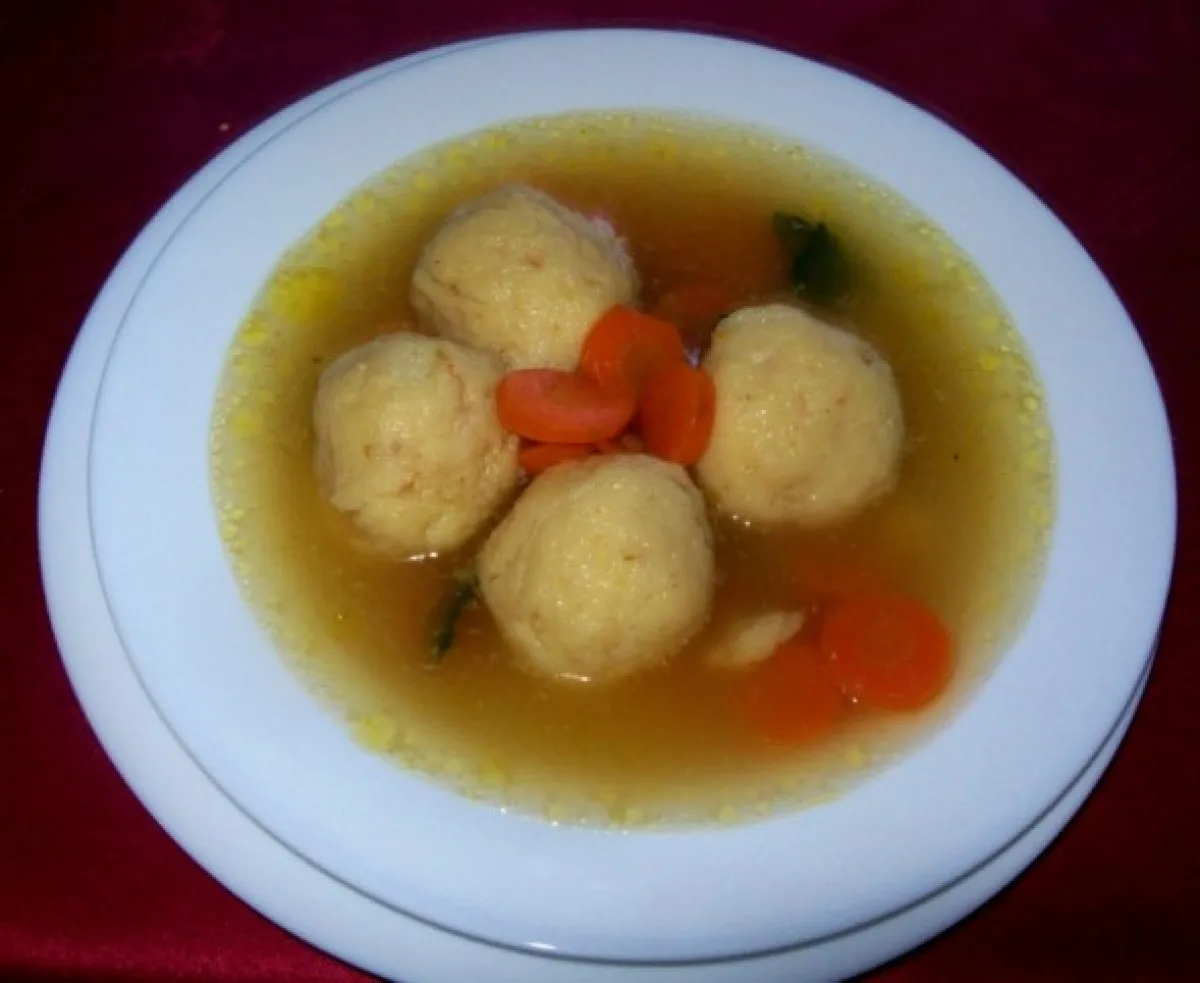 Sajtgombócleves recept