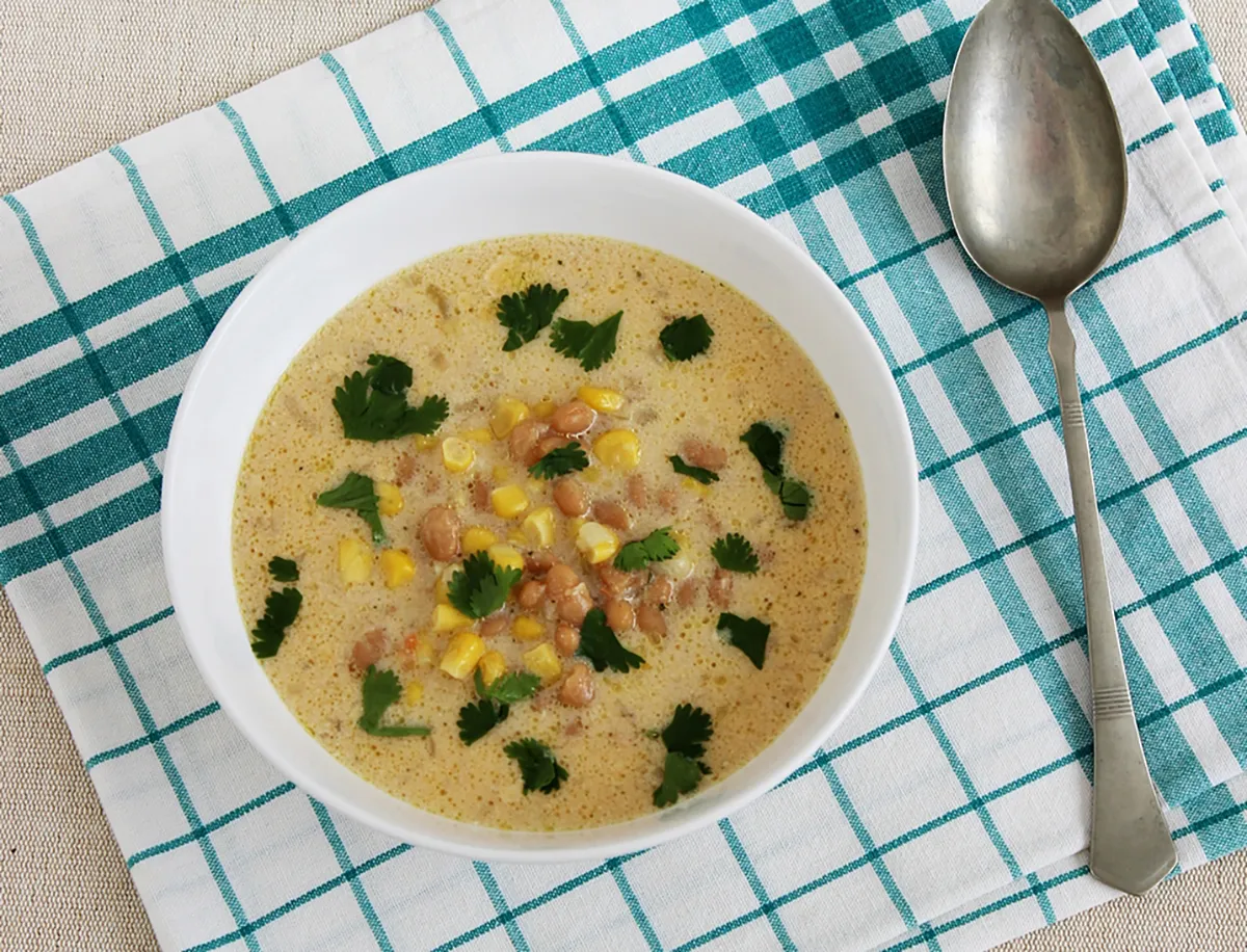 Csilis-babos kukoricaleves recept