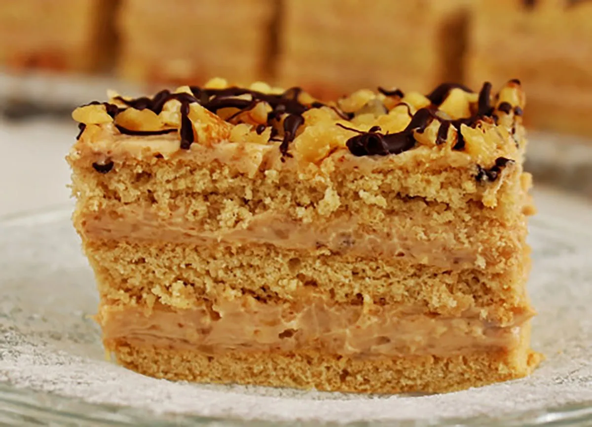Diókrémes szelet recept