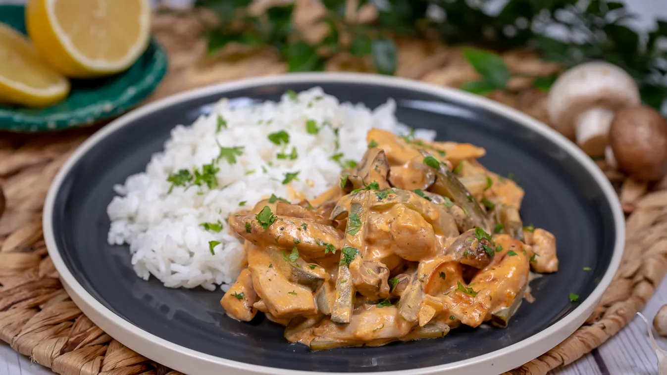 Stroganoff csirkemell