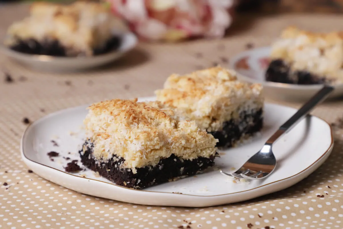 Kókuszos brownie  recept