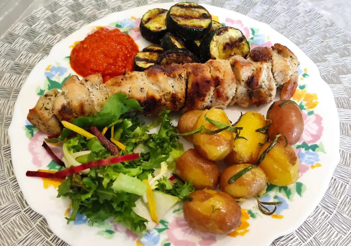 Mediterrán saslik recept
