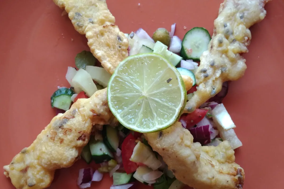 Levendulás tempurabundában sült harcsa recept