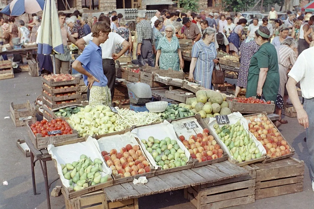 Tátra téri Piac és Vásárcsarnok Budapesten, 1972-ben /Fotó: Fortepan/Főfotó