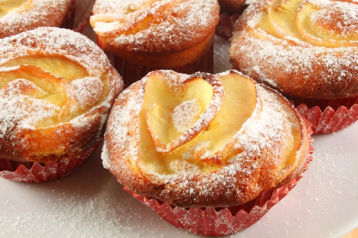 Fahéjas-almás muffin recept