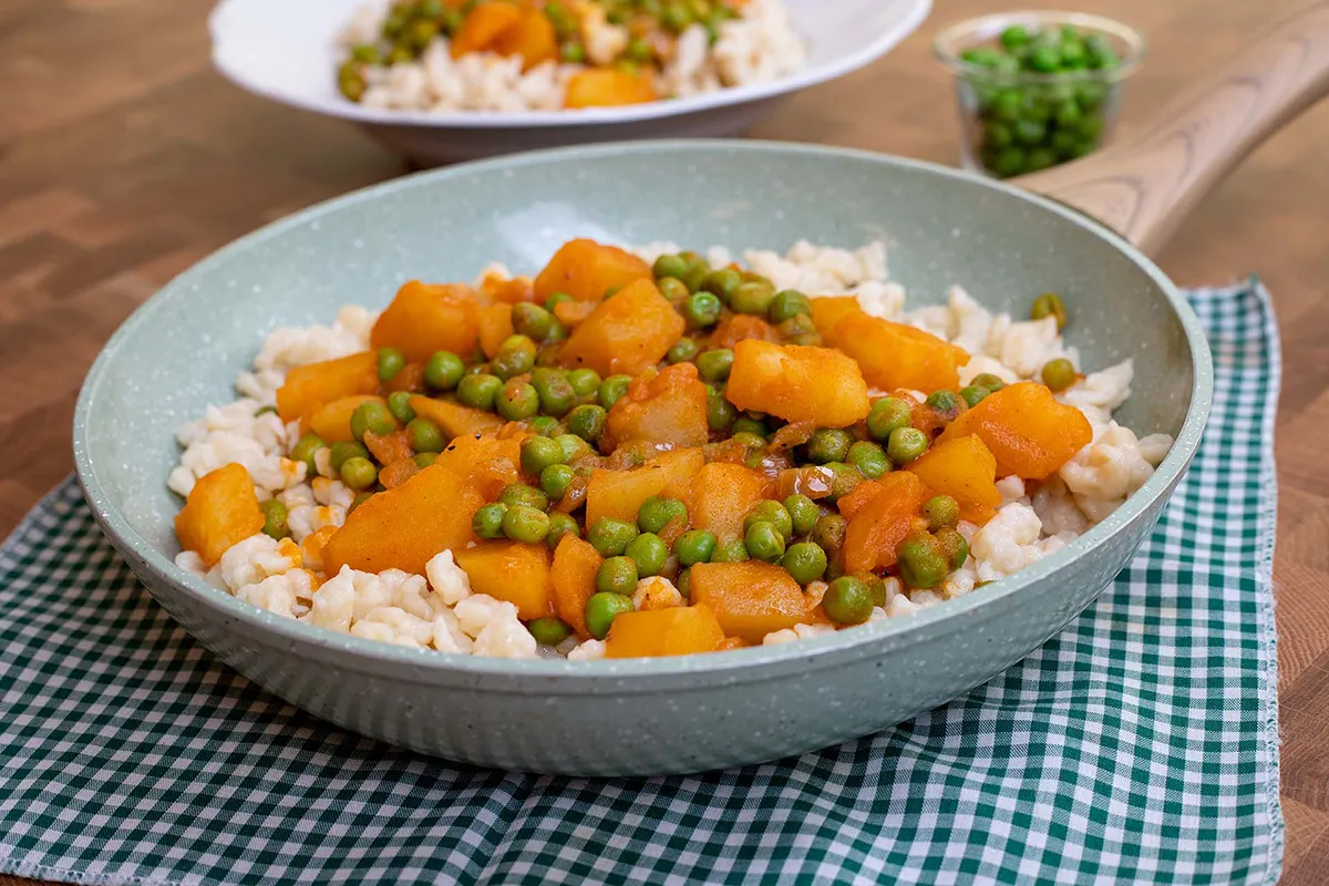 Borsós-krumplis nokedli recept